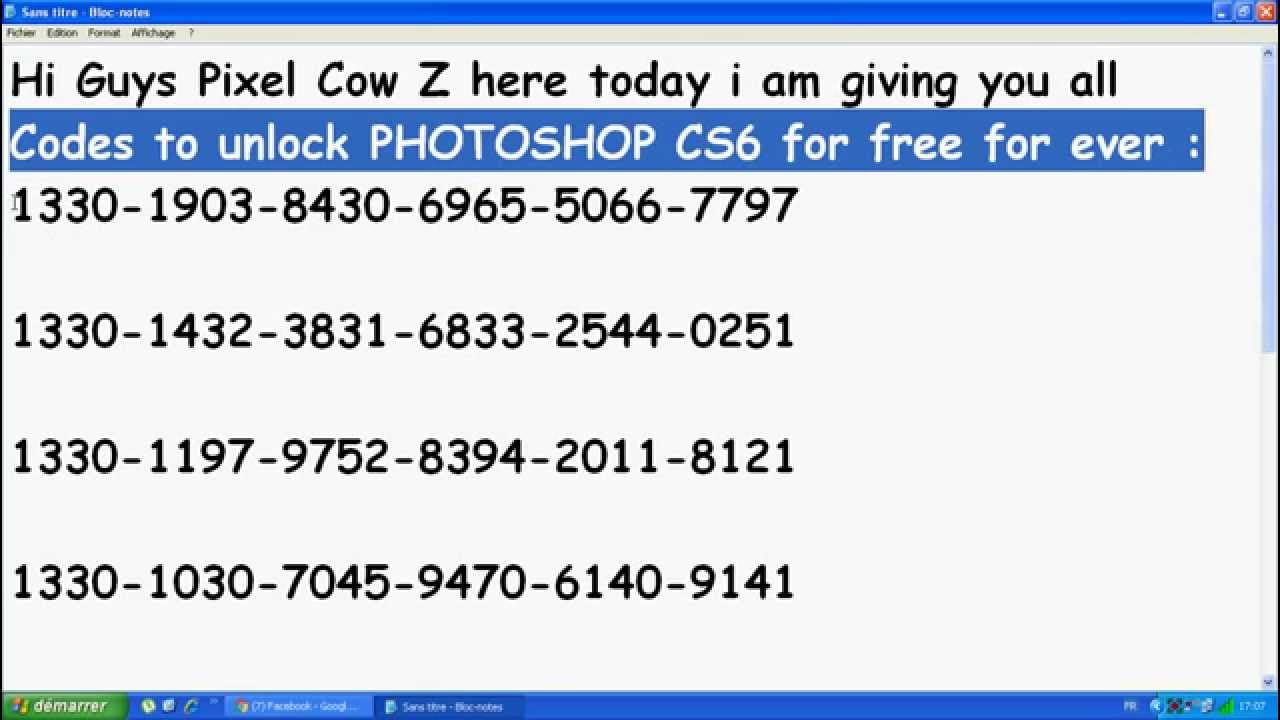 Free Serial Key For Photoshop